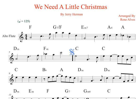 We Need A Little Christmas (arr. Rene Alves)