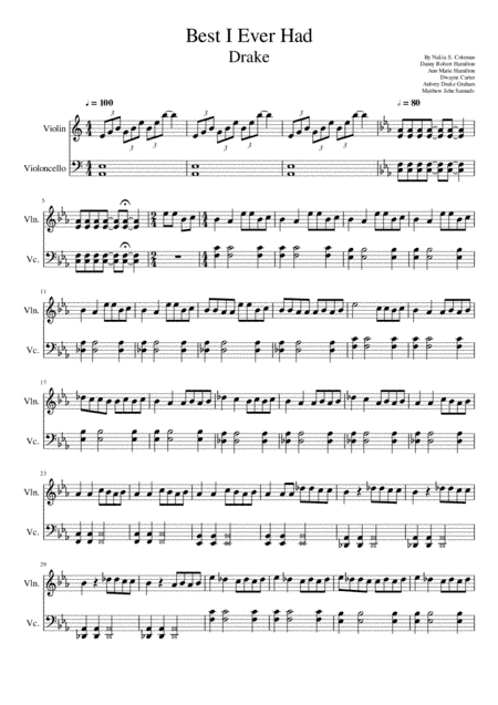 Best I Ever Had (arr. Julia Rogers)