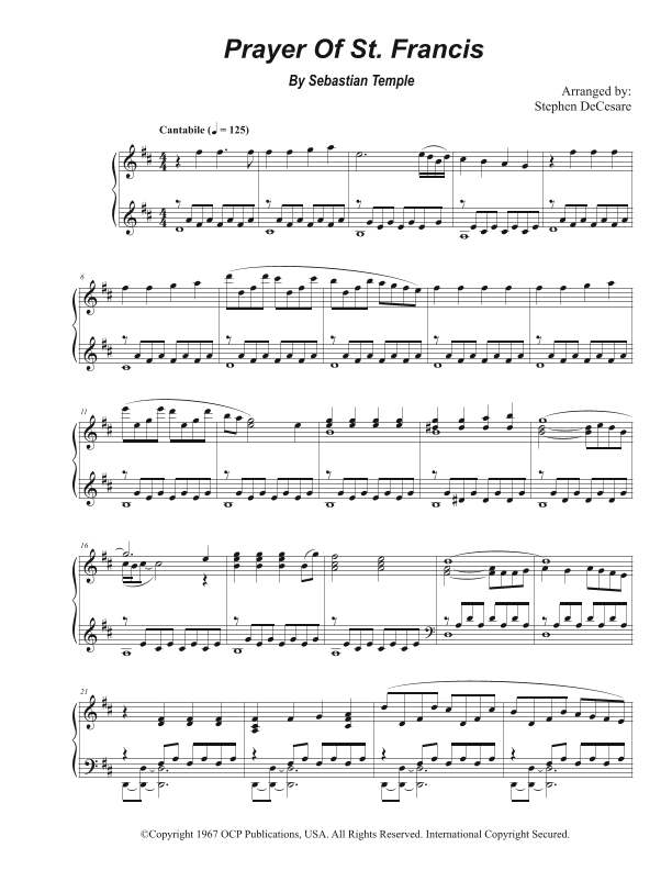 Make Me A Channel Of Your Peace (prayer Of St. Francis) (arr. Stephen DeCesare)