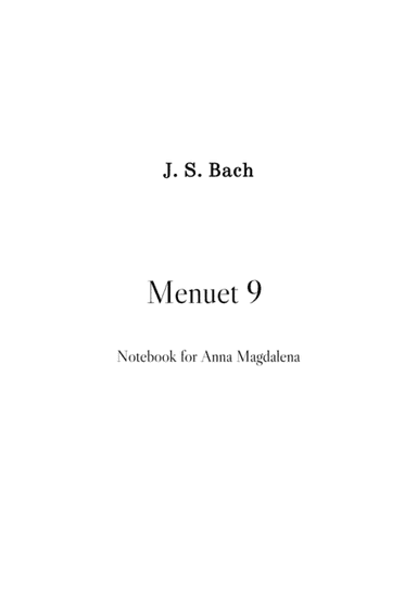 Menuet 9 - Notebook for Anna Magdalena (arr. Stenio Caixeta)