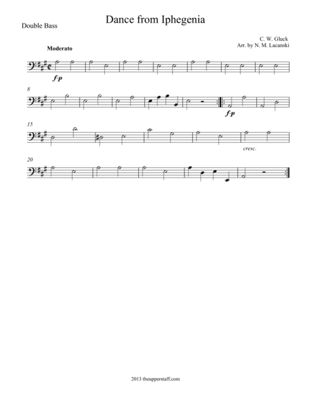 Two Menuettos from Iphegenia (arr. Nick Lacanski)