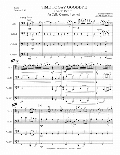 Time To Say Goodbye (arr. Michael O. Shaw)
