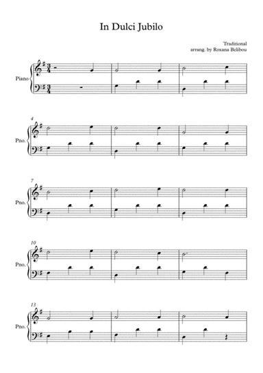 In Dulci Jubilo (arr. Roxana Belibou)