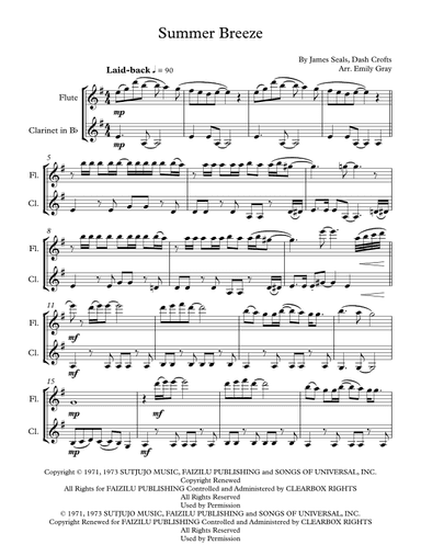 Summer Breeze (arr. Emily Gray)
