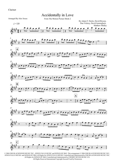 Accidentally In Love (arr. Alex Souza)