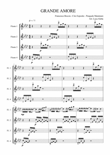 Grande Amore (arr. Luca Aletta)