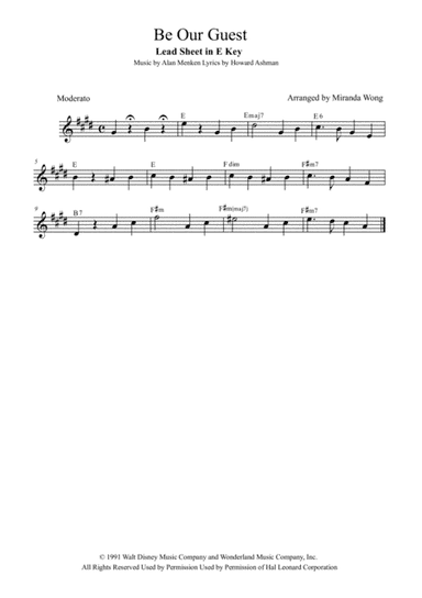 Be Our Guest (arr. Miranda Wong)
