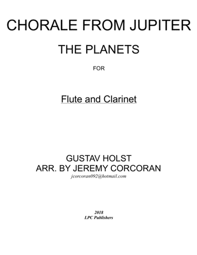 Chorale from Jupiter for Flute and Clarinet (arr. Jeremy Corcoran)