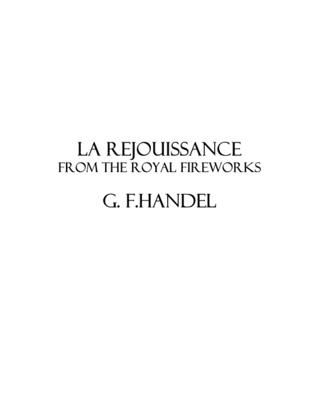 La Rejouissance From The Royal Fireworks - trio (arr. W. Abou Diab)