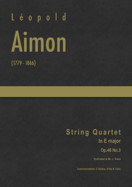 Aimon - String Quartet in E major, Op.46 No.3  (10th book of quartets) (arr. J.G. Cucó Barber)