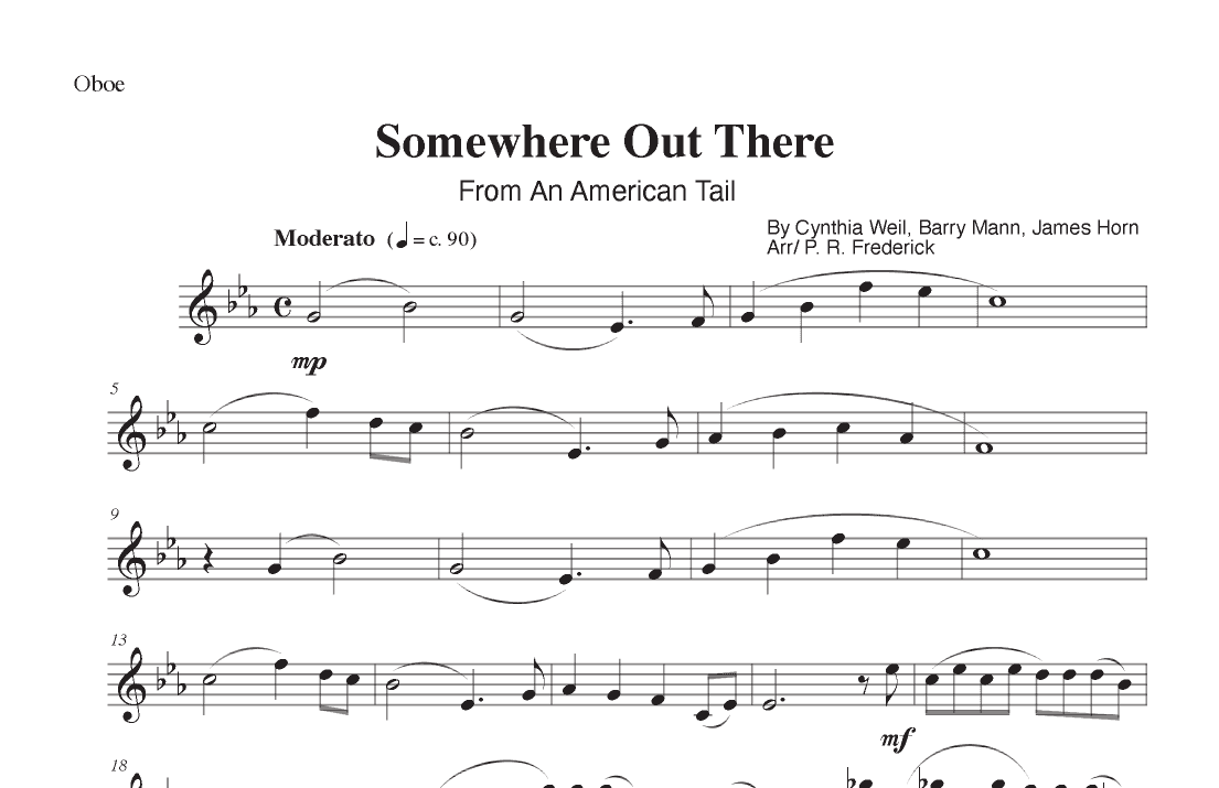 Somewhere Out There (arr. P. R. Frederick)