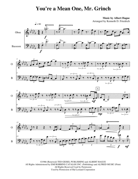You're A Mean One, Mr. Grinch (arr. Kenneth D. Friedrich)