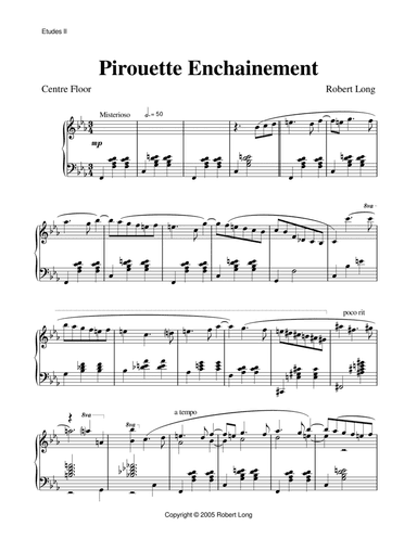 Ballet Piano Sheet Music: Pirouette Enchainement from Etudes II