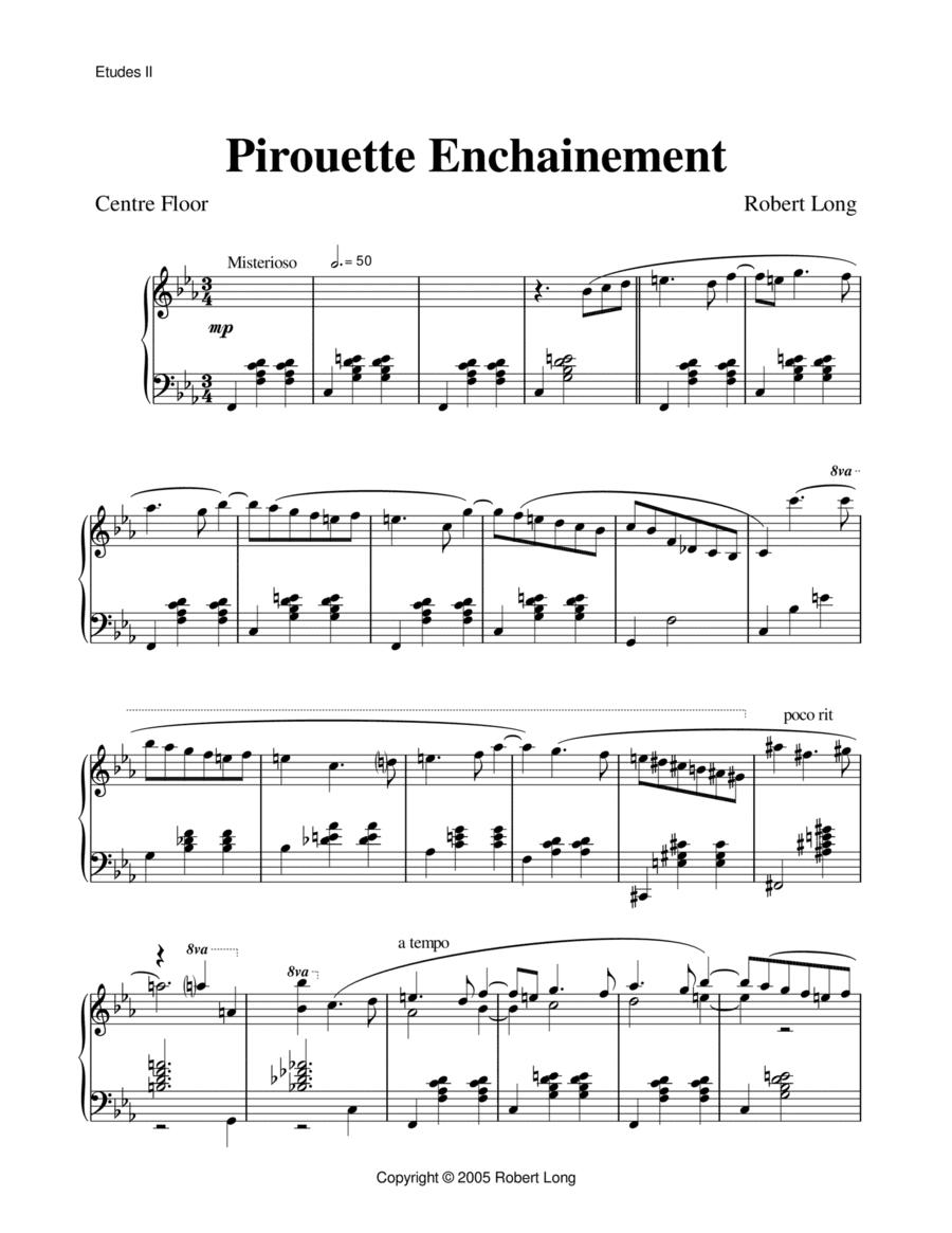 Ballet Piano Sheet Music: Pirouette Enchainement from Etudes II
