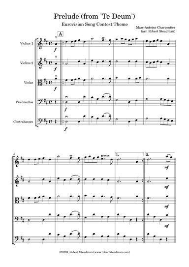 Prelude (from 'Te Deum') - EUROVISION SONG CONTEST THEME (arr. Robert Steadman)