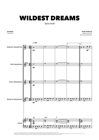 Wildest Dreams (arr. Tiago Cordeiro)