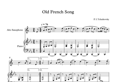 Old French Song - Peter Ilyich Tchaikovsky (Alto Sax + Piano) (arr. Digital Book Music)