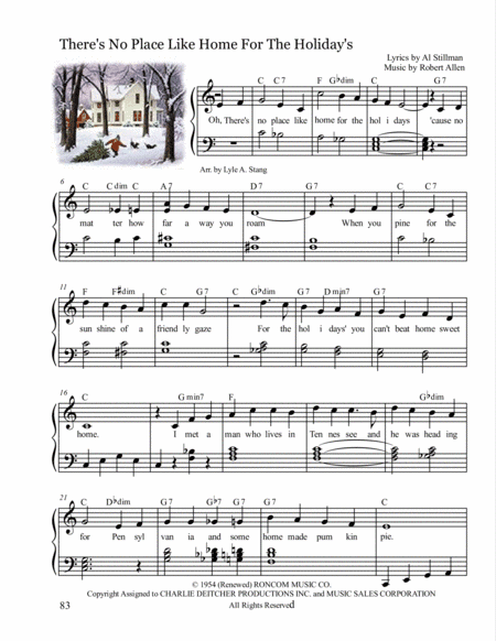 (there's No Place Like) Home For The Holidays (arr. lyle stang music)