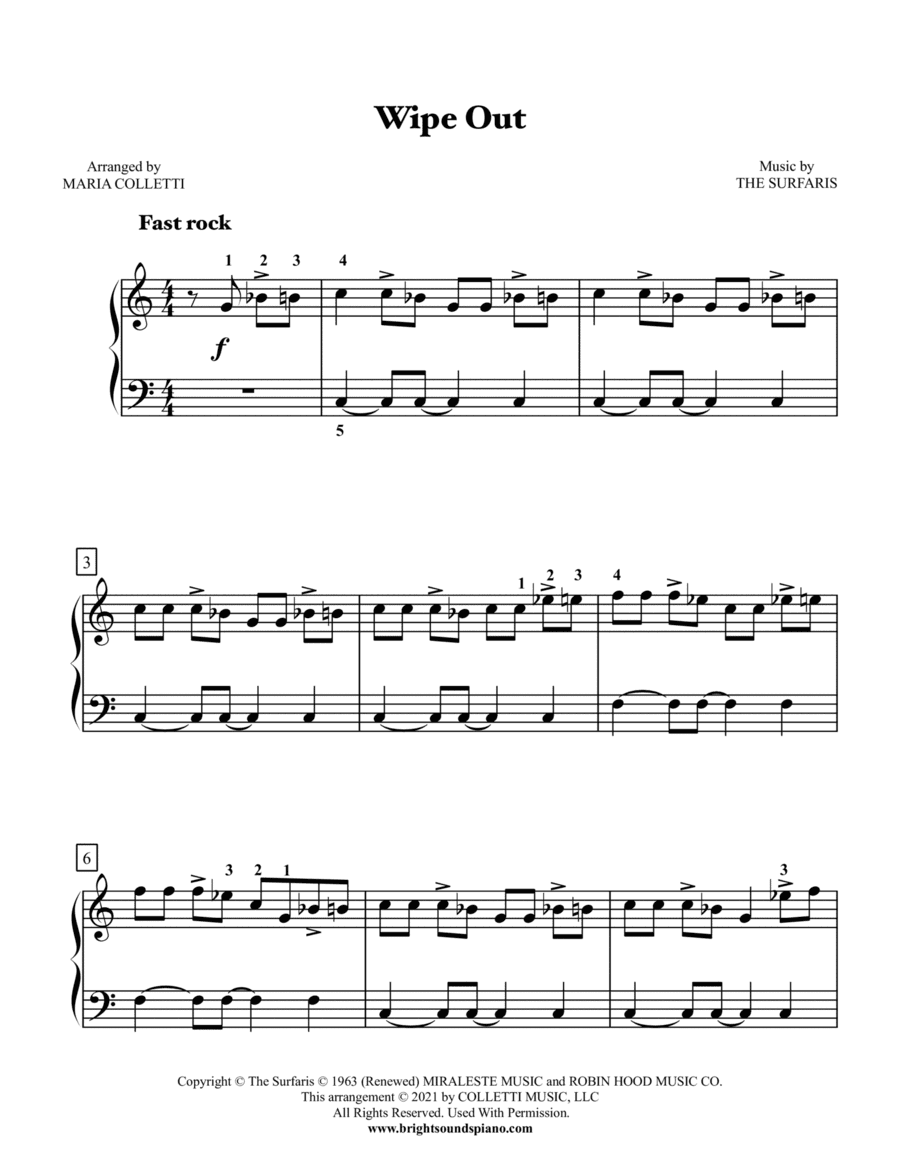 Wipe Out (arr. Maria Colletti)