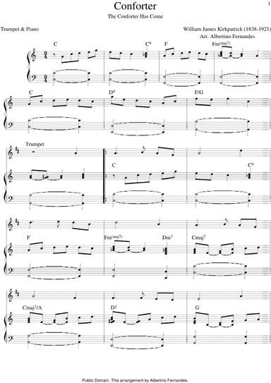 The Conforter Has Come (Trumpet & Piano) (arr. Albertino Fernandes)