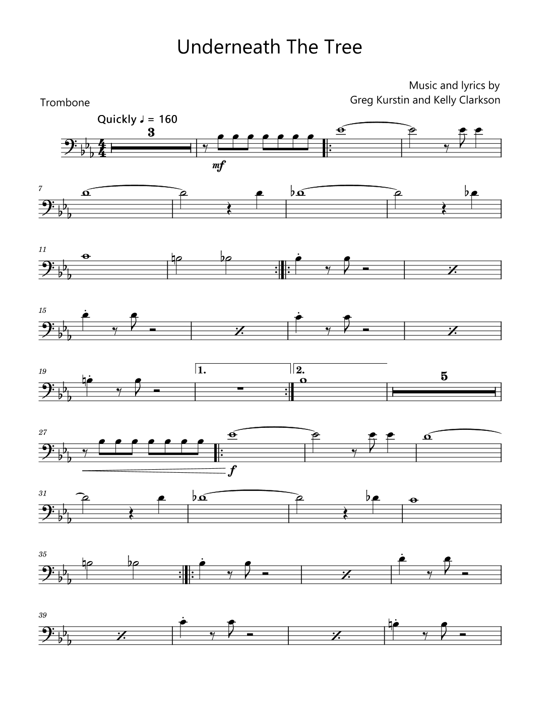 Underneath The Tree (arr. David Lartey)