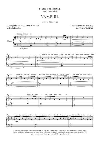 Vampire (arr. Danilo "Daca" Alves)