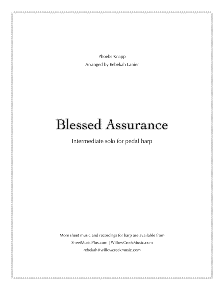 Blessed Assurance - intermediate pedal harp solo (arr. Rebekah Lanier)