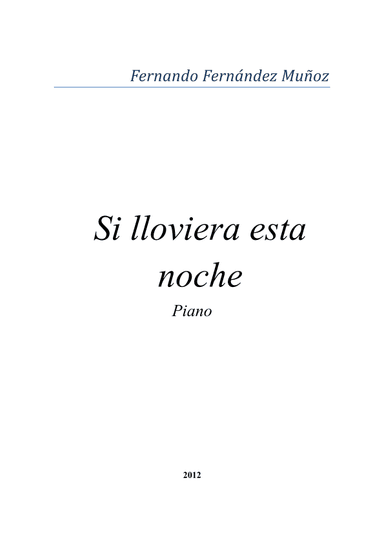 Si lloviera esta noche