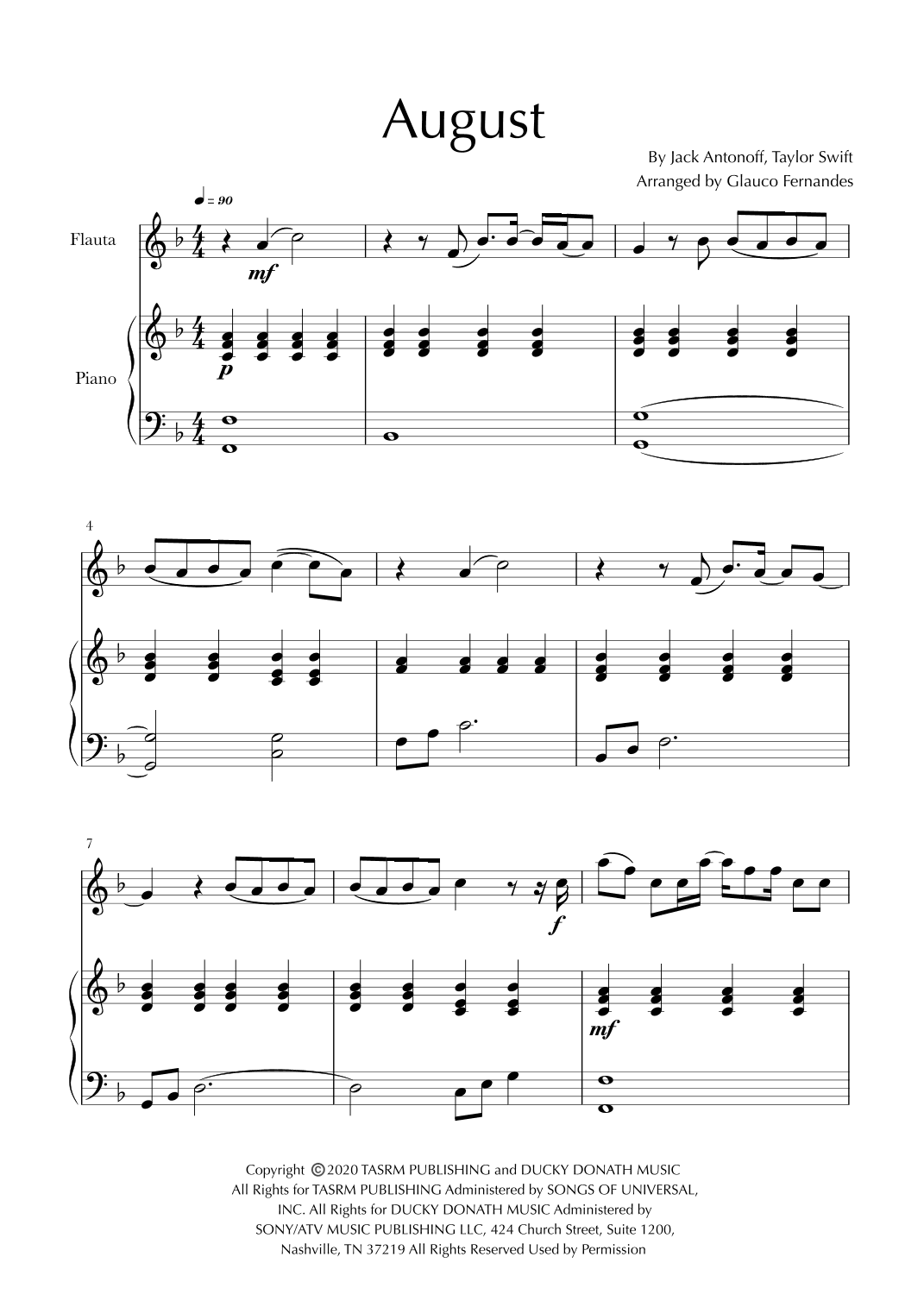 August (arr. Glauco Fernandes)