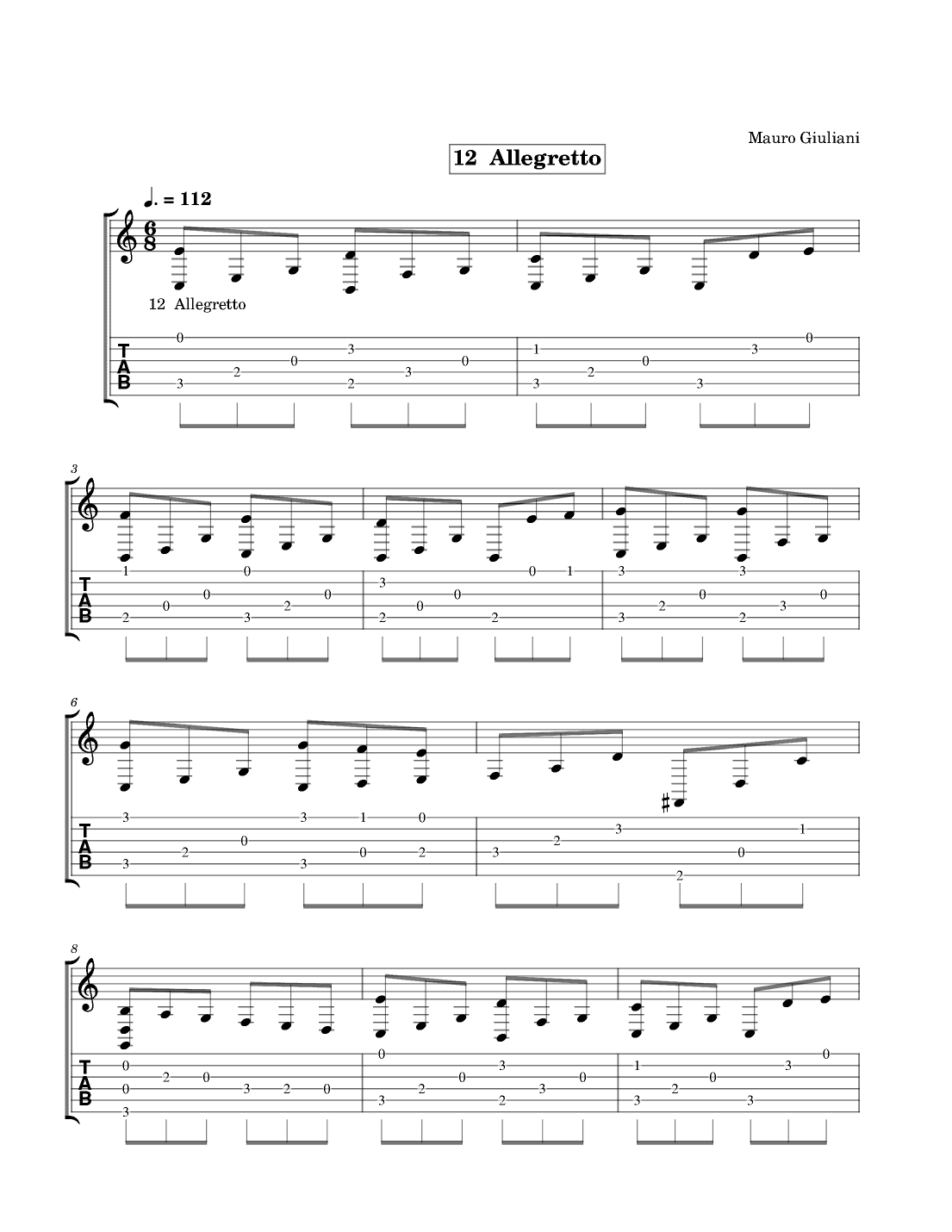 12 Allegretto (arr. Tracy Dean McCallum)