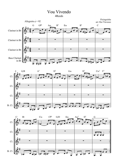 Vou Vivendo (arr. Rui Travasso)