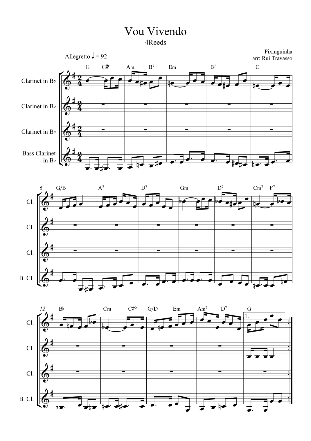 Vou Vivendo (arr. Rui Travasso)