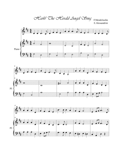 Hark! The herald angel sing. Violin and piano (arr. Ester Alessandrini)