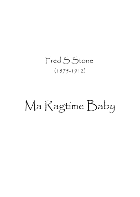 Ma Ragtime Baby (arr. Spence Bundy)