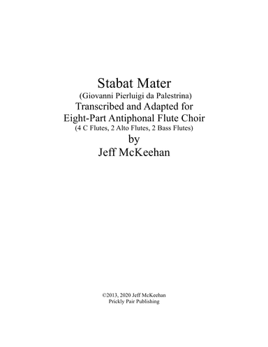 Stabat Mater for Flute Choir (Palestrina) (arr. Jeff McKeehan)