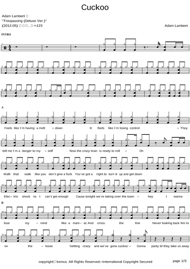 Cuckoo (arr. COPYDRUM)