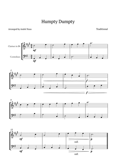 Humpty Dumpty (arr. André Nusa)