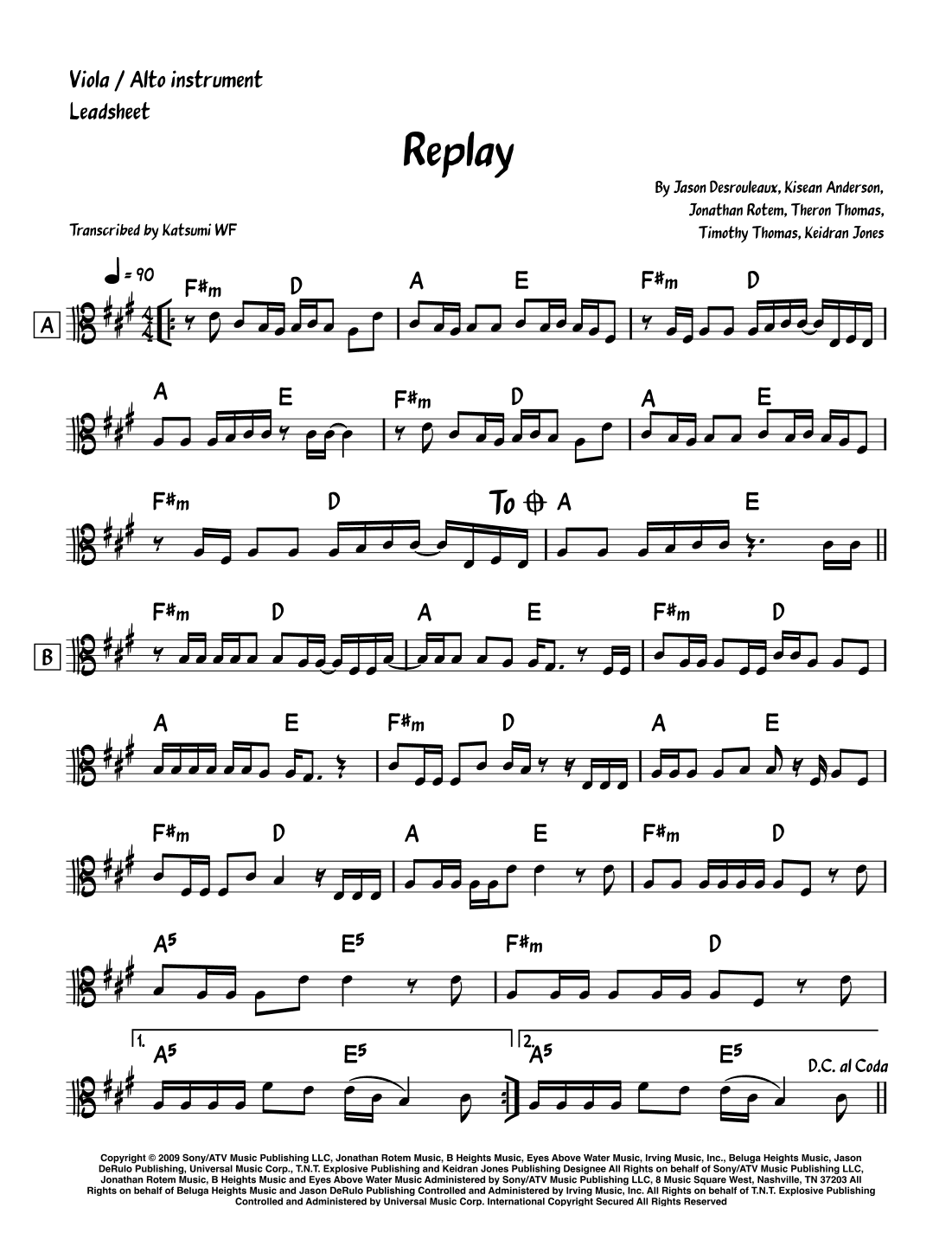 Replay (arr. Katsumi WF)