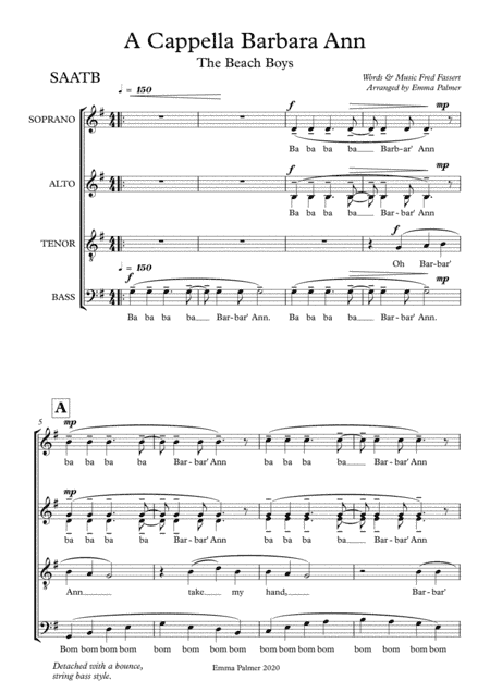 Barbara Ann (arr. Emma Palmer)