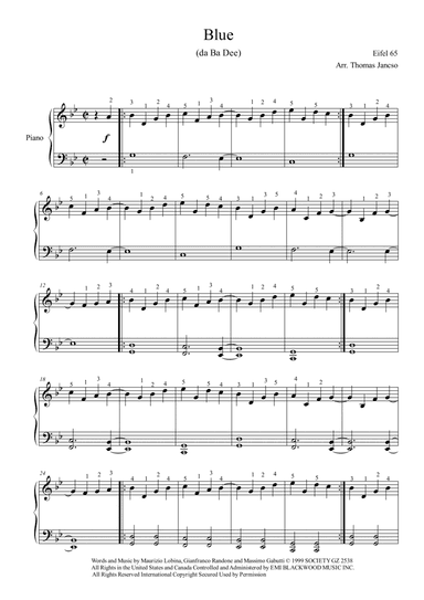 Blue (da Ba Dee) (arr. Thomas Jancso)