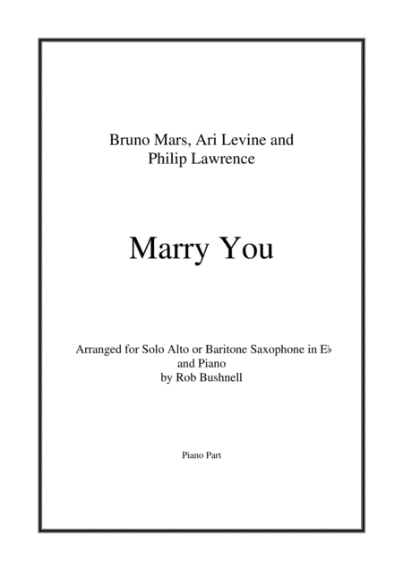 Marry You (arr. Rob Bushnell)