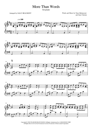 More Than Words (arr. Sally Beaumont)