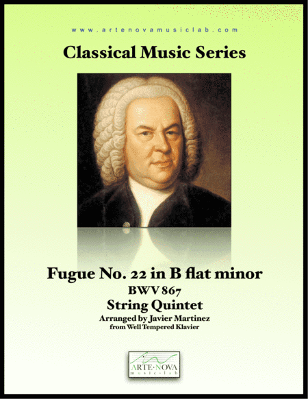 Fugue No. 22 in B flat minor BWV 867 for String Quintet. (arr. Javier Martinez Maya)