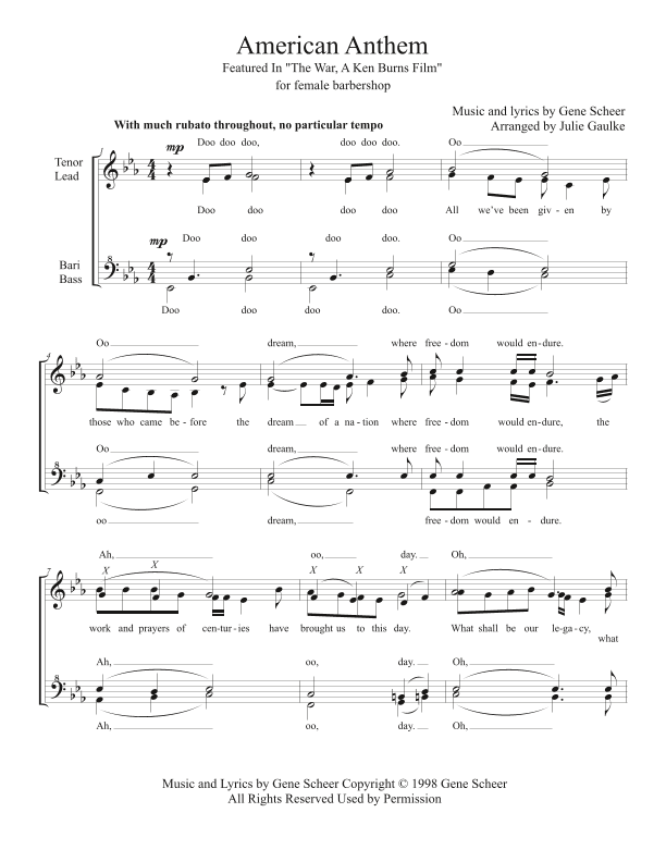 American Anthem (arr. Julie Gaulke)