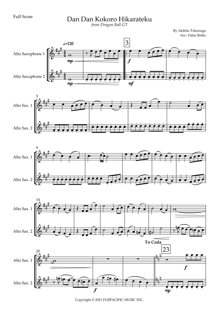 Dragon Ball Gt (arr. Fabio Britto)
