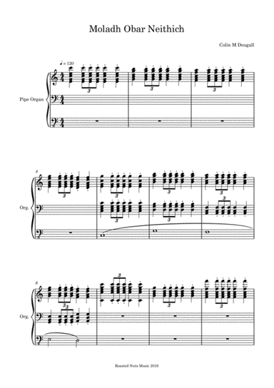 Moladh Obar Neithich - Fanfare & March in C Major for Pipe Organ