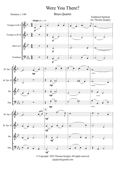 Were You There? (arr. Thomas Quigley)