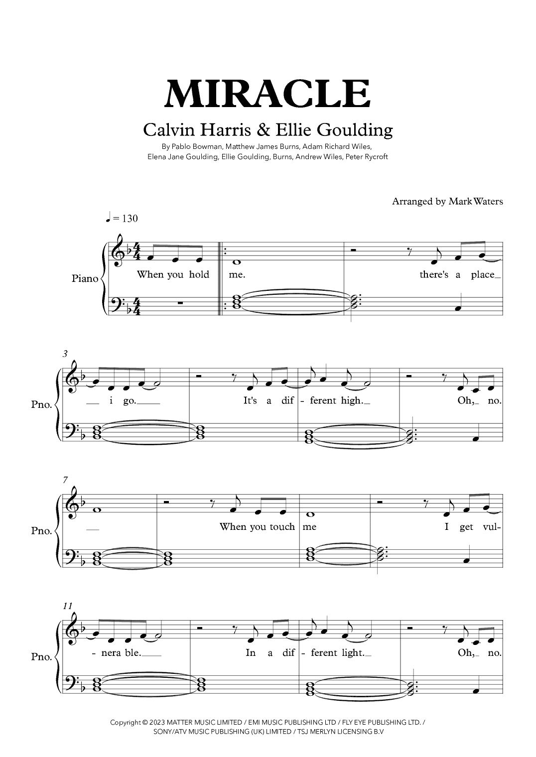 Miracle (arr. Mark Waters)