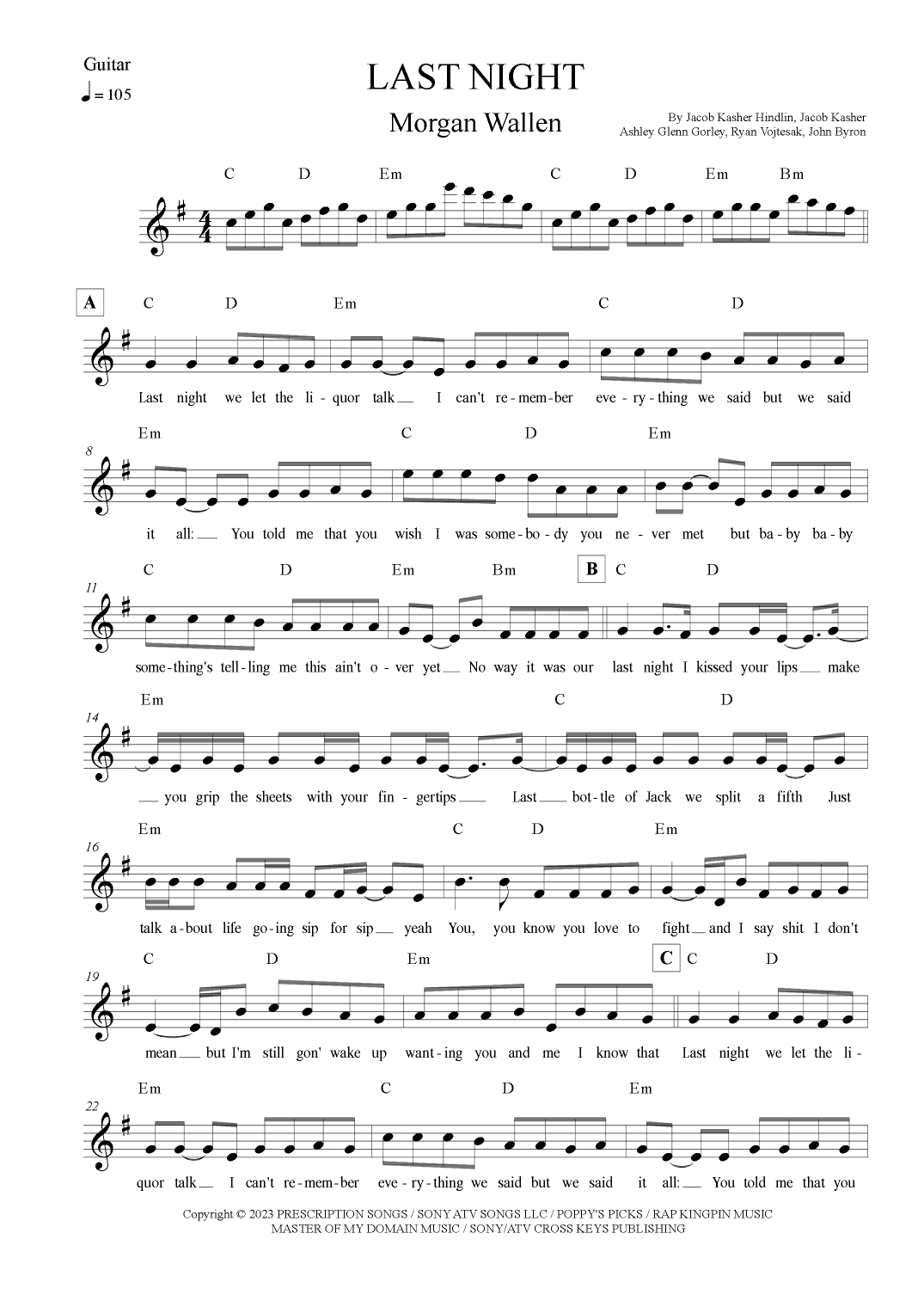 Last Night (arr. Leo Silva)