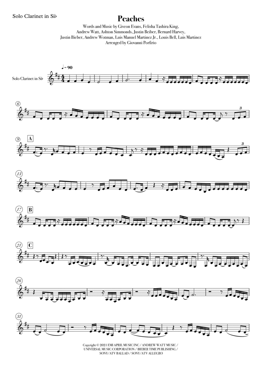 Peaches (arr. Giovanni Porfirio)